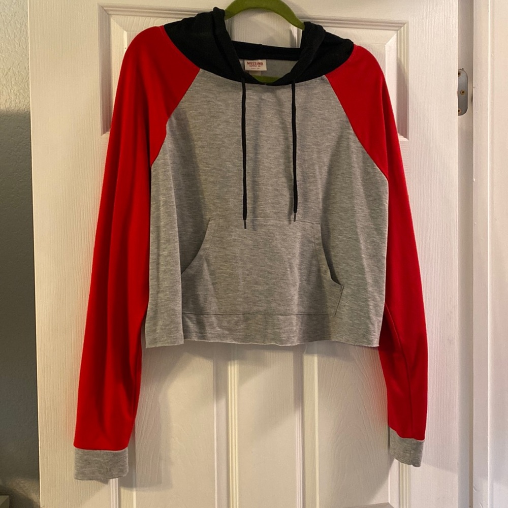 Cropped sweater with hood. Size XL but runs very small